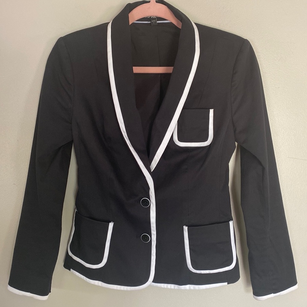 Express Black & White Blazer - 2
